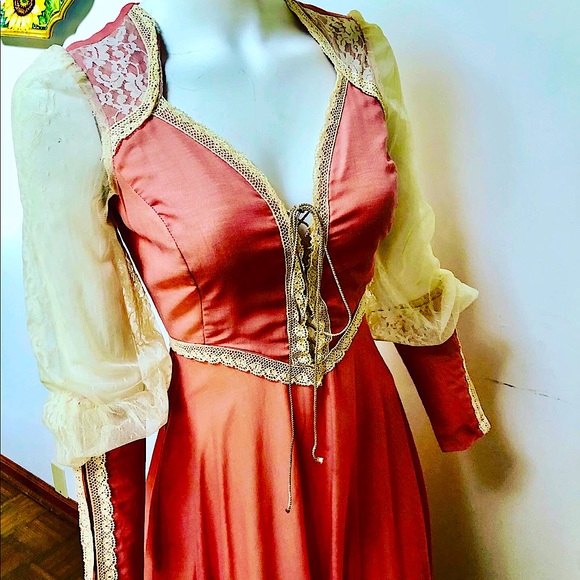 VINTAGE 70s GUNNE SAX BLACK LABEL ‘PRINCESS DREAM DRESS’ size 9 - Picture 2 of 9